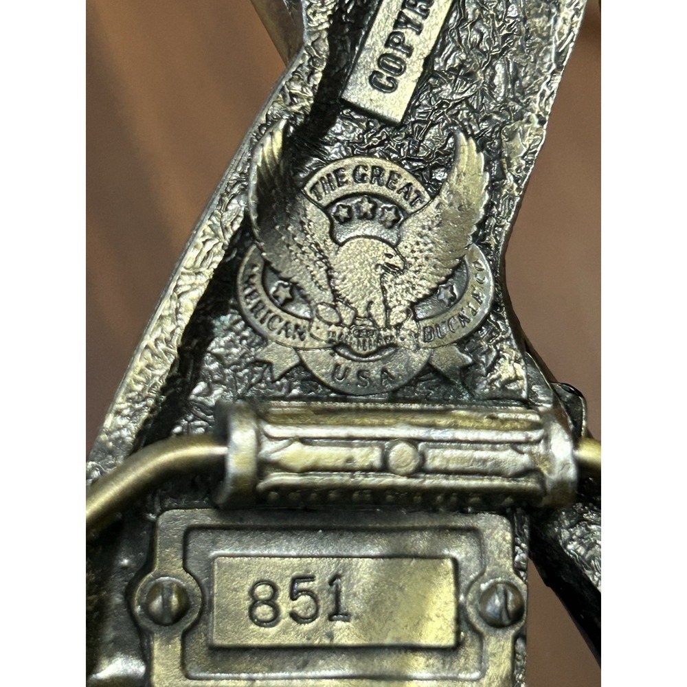 Vtg Great American‎ Buckle Co Carpenter Tools Hammer Saw Level Vintage 1981 #851 - Picture 8 of 8